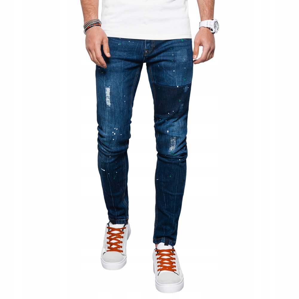 

Spodnie męskie jeansowe Skinny Fit nieb P1063 XL
