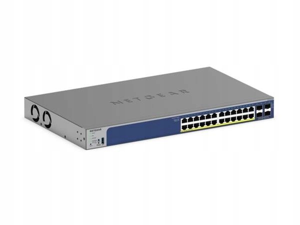 Netgear 24-Port Gigabit Ethernet, PoE+, Smart Switch, 4 Sfp+ Ports (190W)