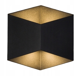 Venkovní nástěnné svítidlo Triangles Černé 5W Led 3000K IP54 Lampa na zeď na terasu