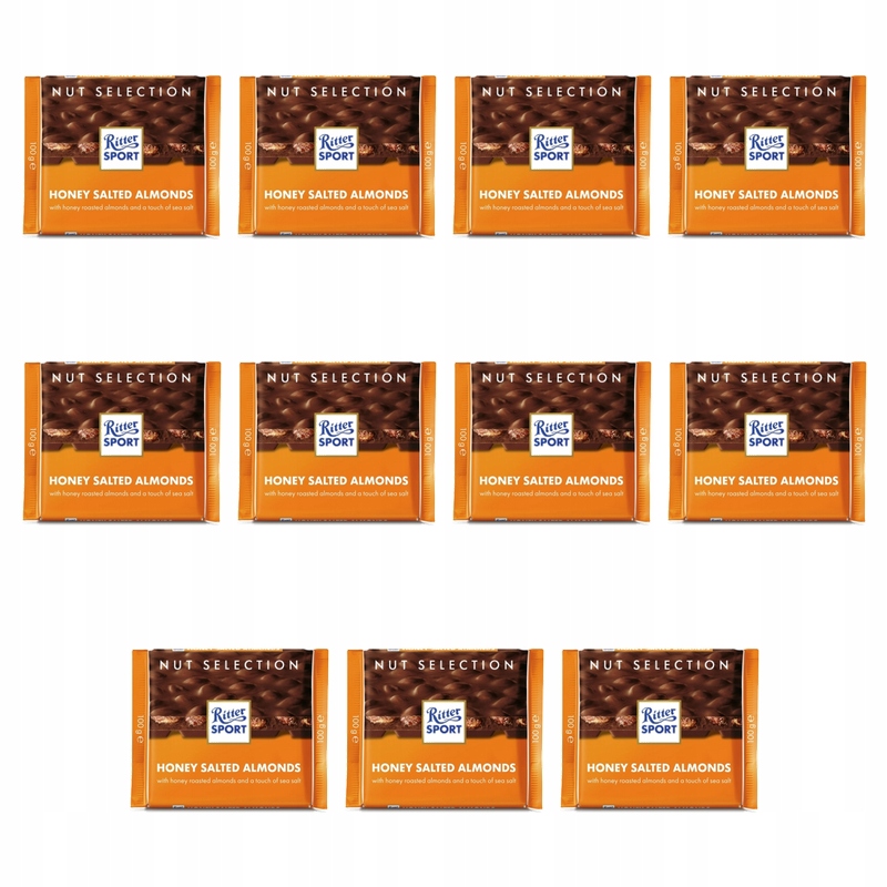 Ritter Sport czekolada mleczna migdały solone miód X11