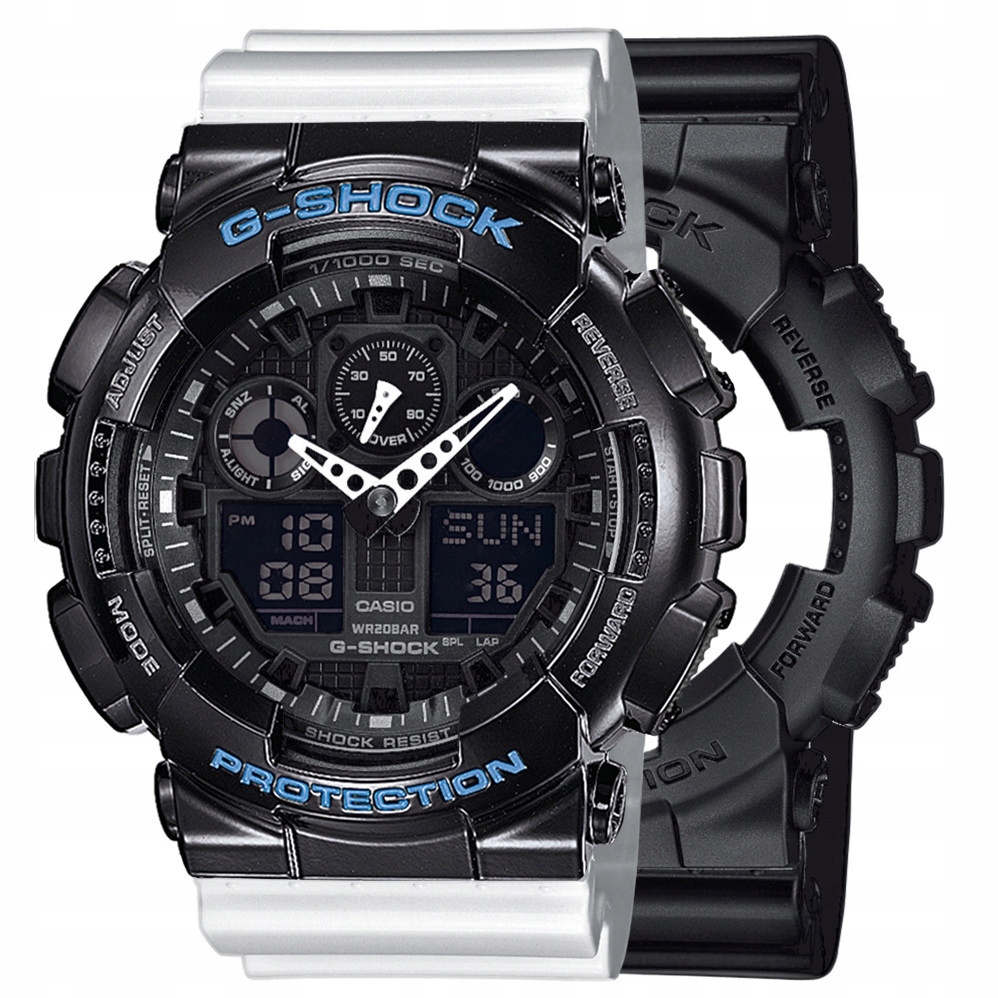Sada G-shock GA-100-1A1ER Černá Bílá