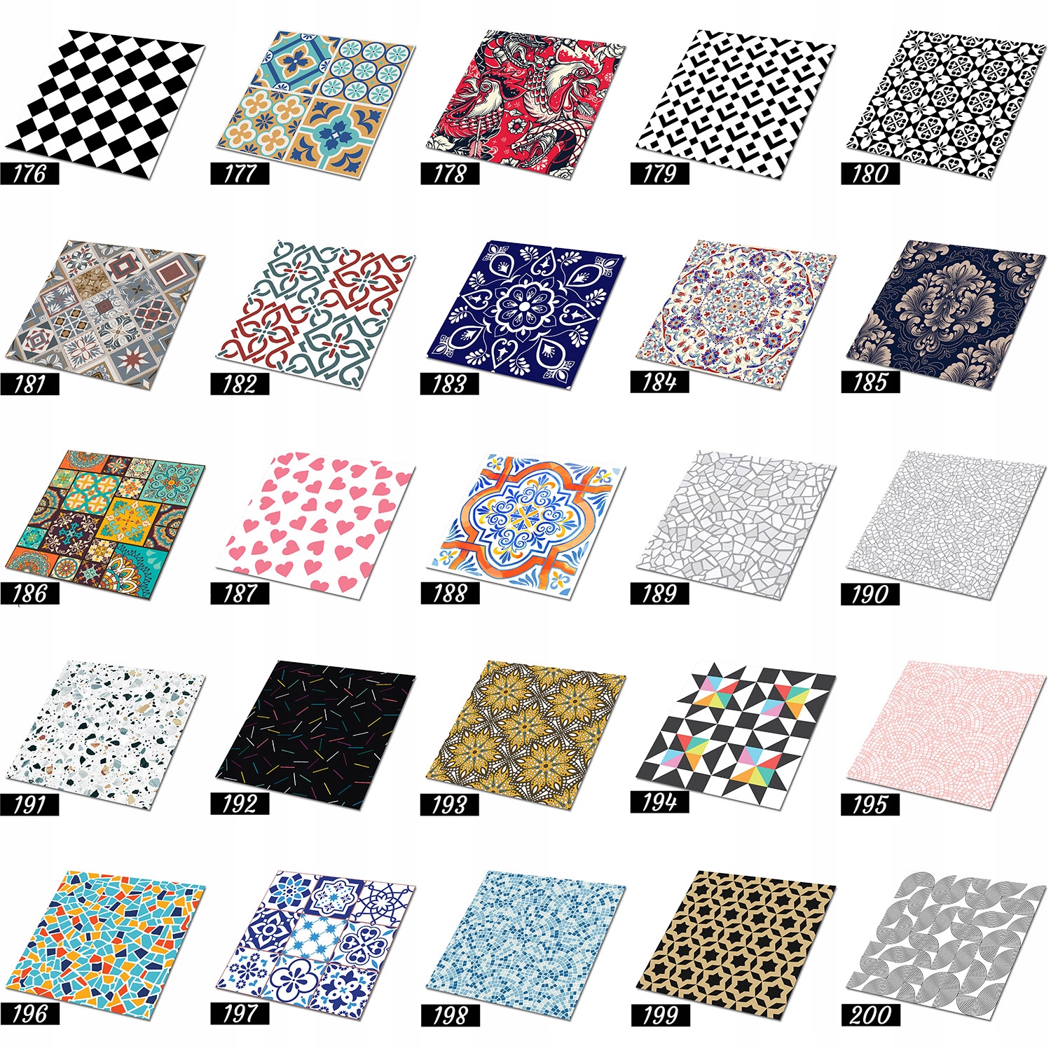 Płytki panele PCV samoprzylepne podłogowe Klucze V-fuga Brak