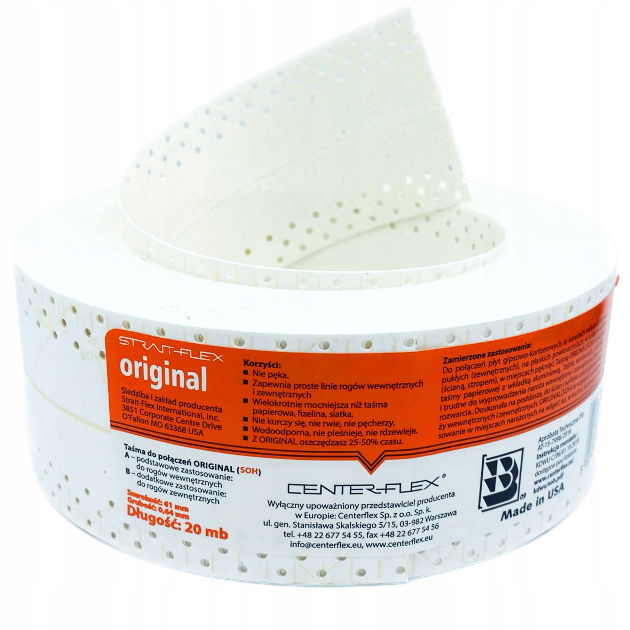 Páska na rohy 20mb Original s oranžovými nápisy Americká