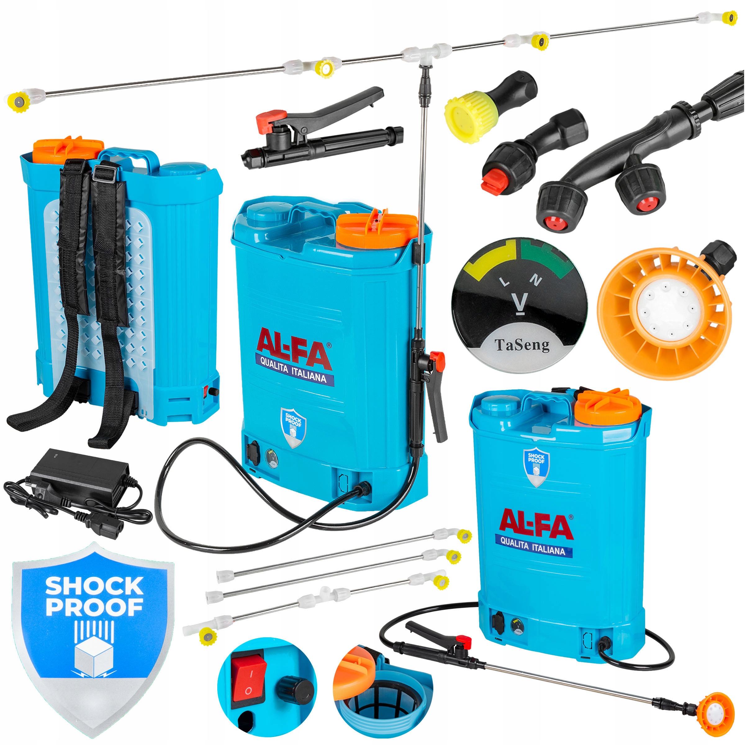 Opryskiwacz Ciśnieniowy Ogrodowy Akumulatorowy Plecakowy Elektryczny Zestaw