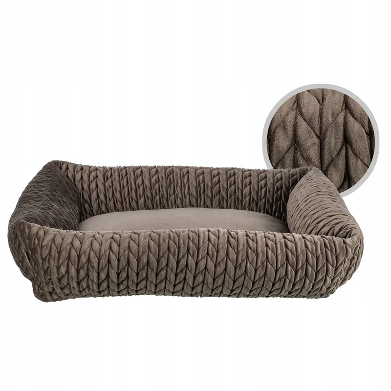 Levně Trixie obdélníkové pelíšek Livia, hnědé 65x50 cm