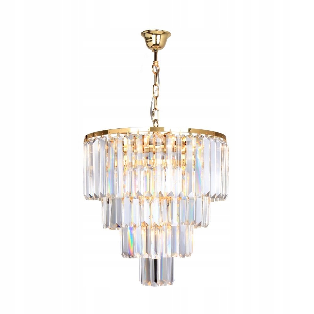 Luster Závesná lampa Kryštál Kov Zlatý E14 Elegantná Amedeo Zuma Line