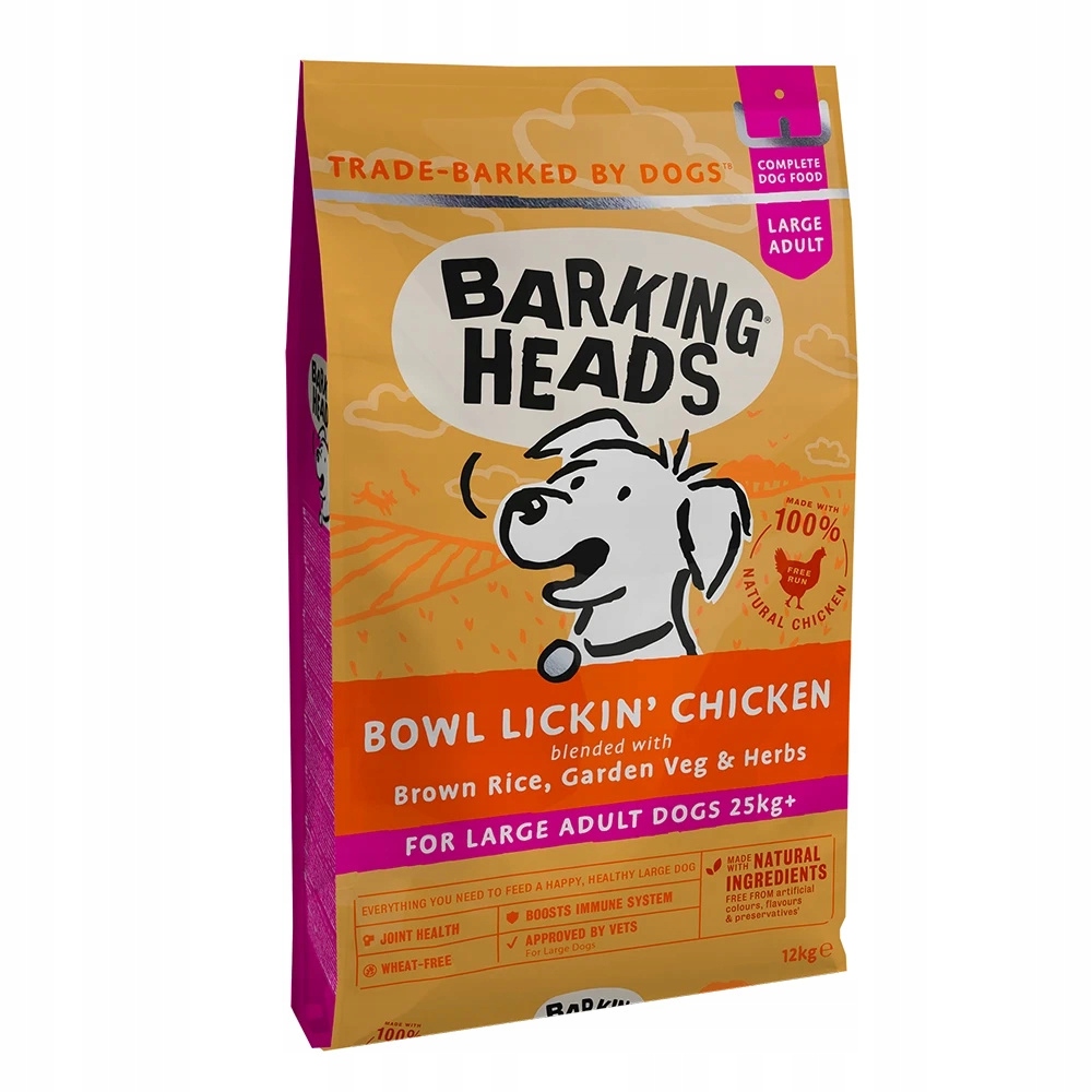 Levně Barking Heads suché kuřecí krmivo 12 kg