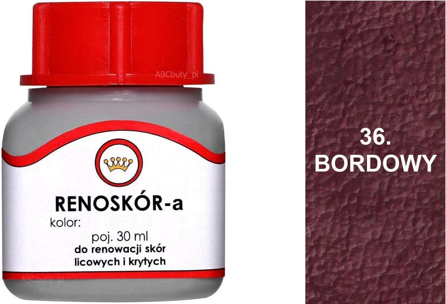 G10-01 BORDOWY 36 RENOSKÓR FARBA DO BUTÓW WILBRA DO SKÓRY LICOWEJ LAKIER 30