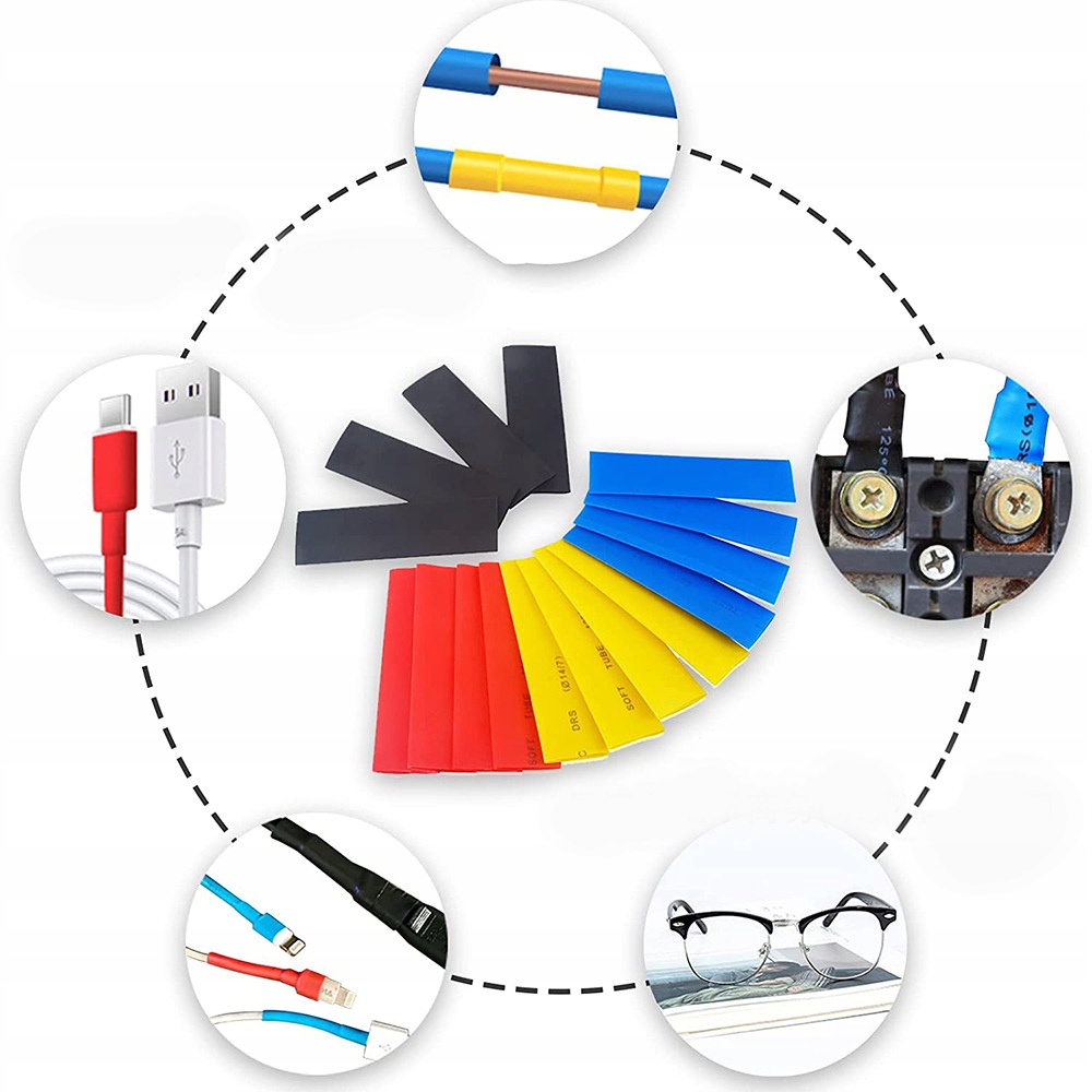 ZESTAW RUREK ZŁĄCZKI TERMOKURCZLIWE NAPRAWA IZOLACJI ELEKTRYCZNEJ OPALARKA Materiał polichlorek winylu (PVC)