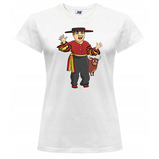 

Zabawna koszulka damska Hiszpania Hiszpan Byk M