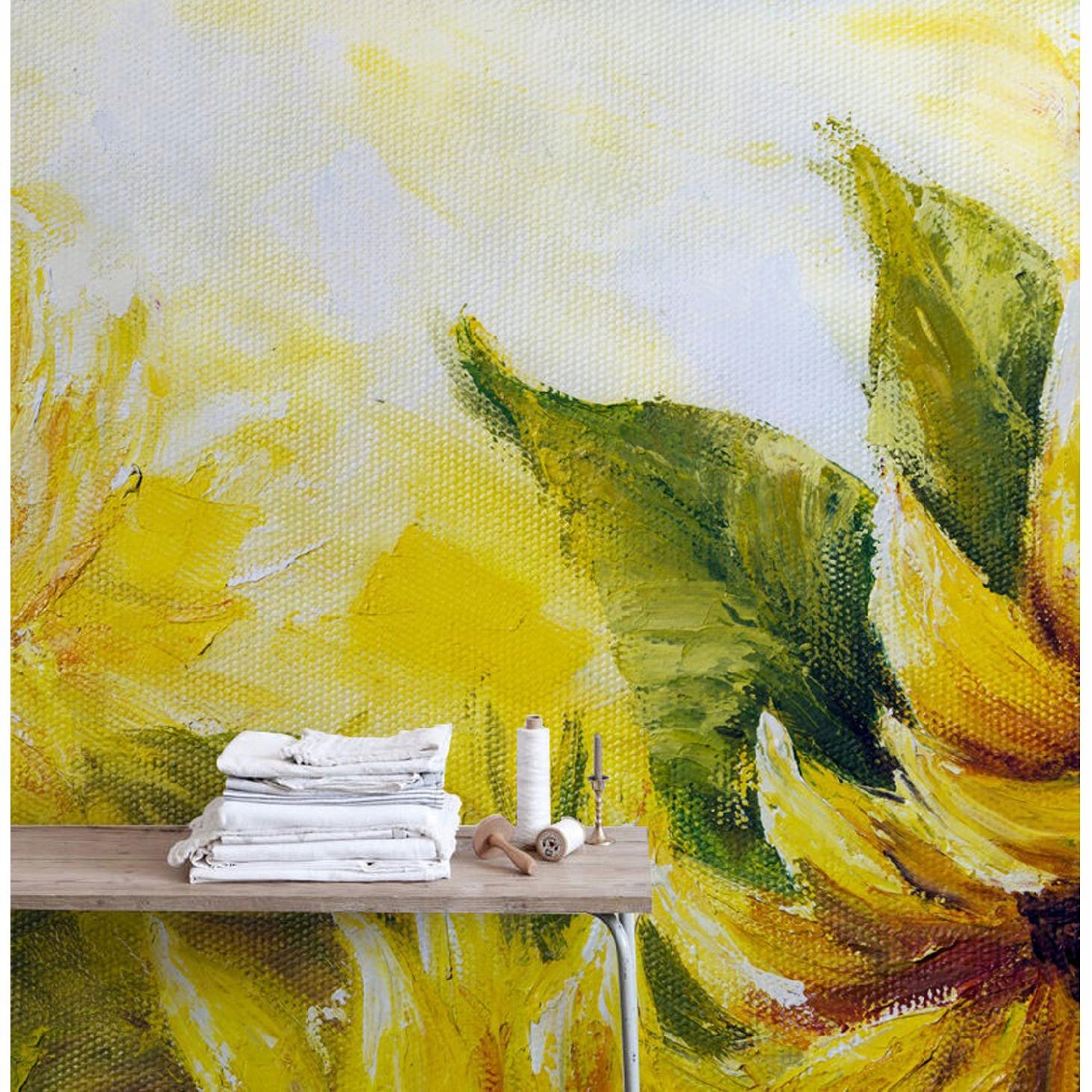 

Tapeta ścienna Abstrakcyjne słoneczniki 250x104 cm