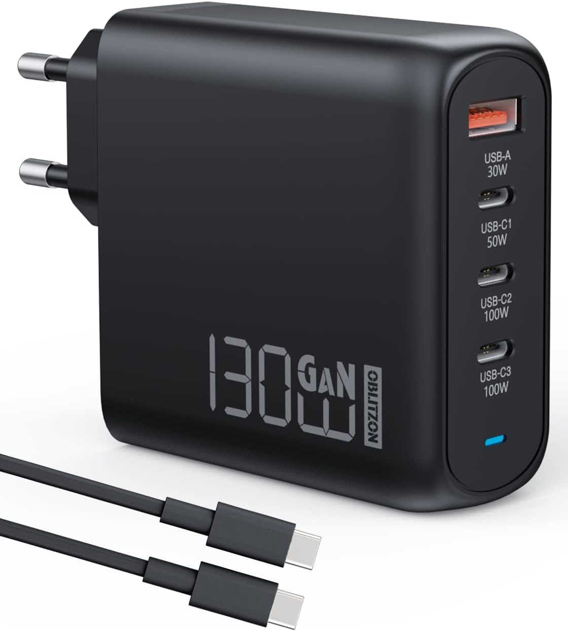 Ładowarka Sieciowa Oblitzon Usb C 130W Gan Supercharger Szybka Zasilacz
