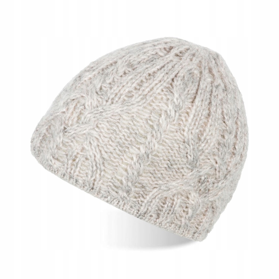 

Szara Ciepła Czapka Damska Na Zimę Czapki Zimowe