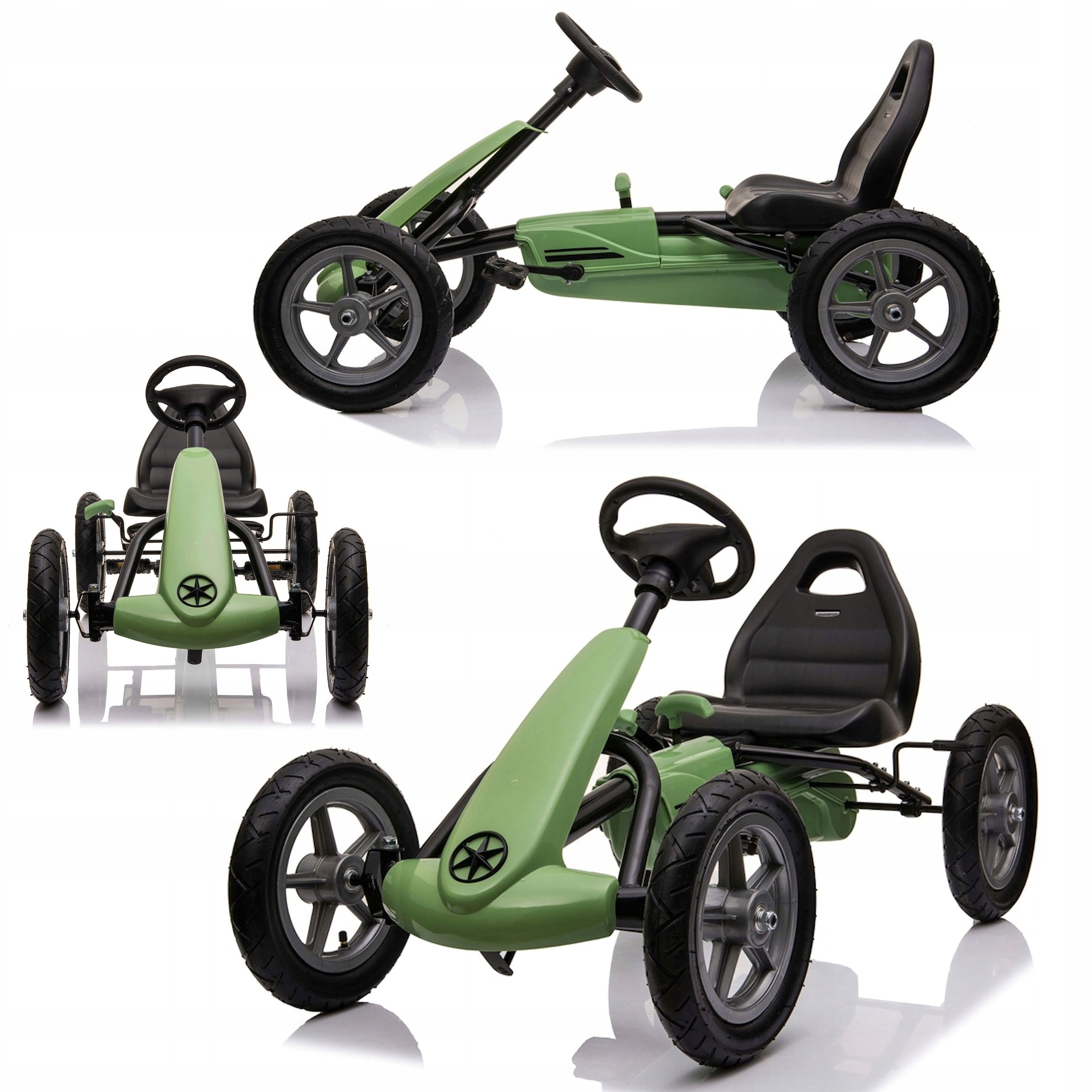 

Gokart Dla Dzieci Na Pedały Zielony Pompowane Koła