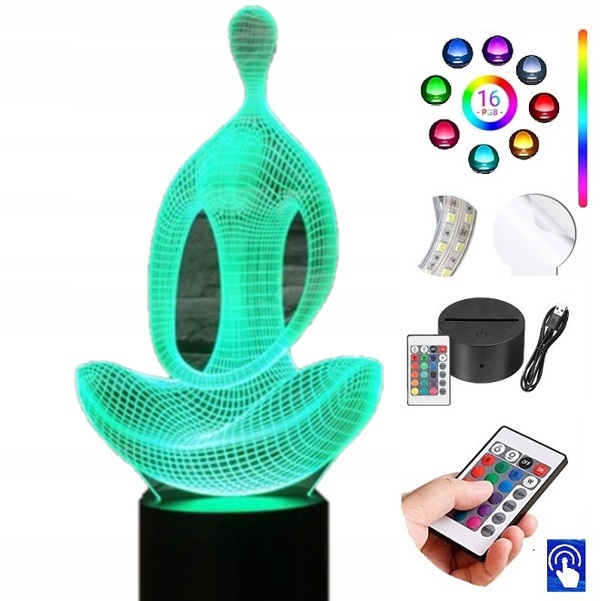 Lampka na biurko Joga Medytacja 16kol LED PLEXIDO