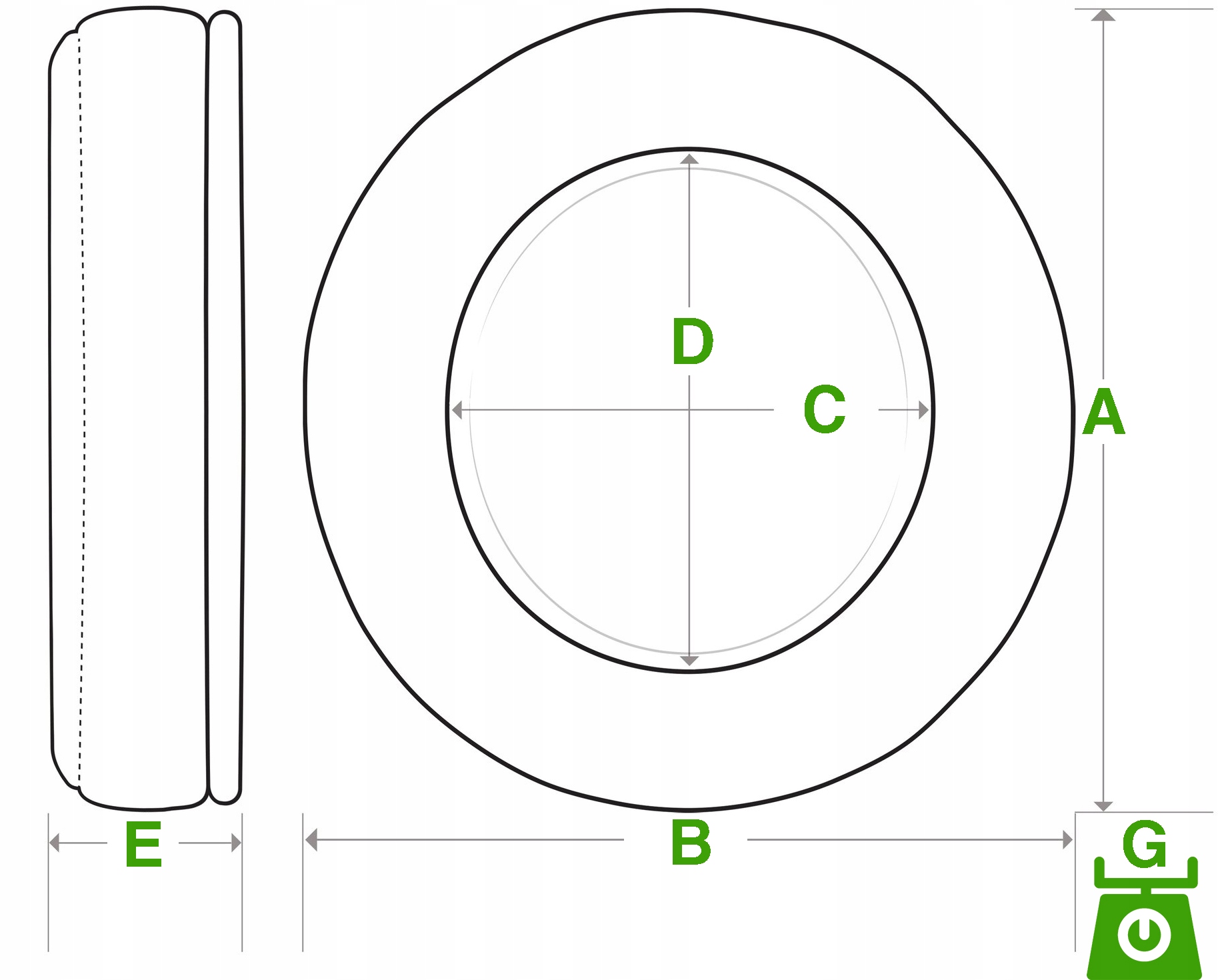 UNIWERSALNE NAUSZNIKI PADY GĄBKI PODUSZKI DO SŁUCHAWEK 70MM 7CM Materiał skóra syntetyczna