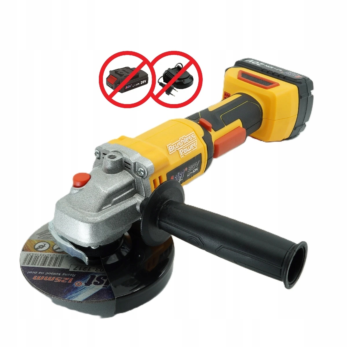 Aku Gang AE3U20AB Aku úhlová bruska Brushless 20 V, 125 mm