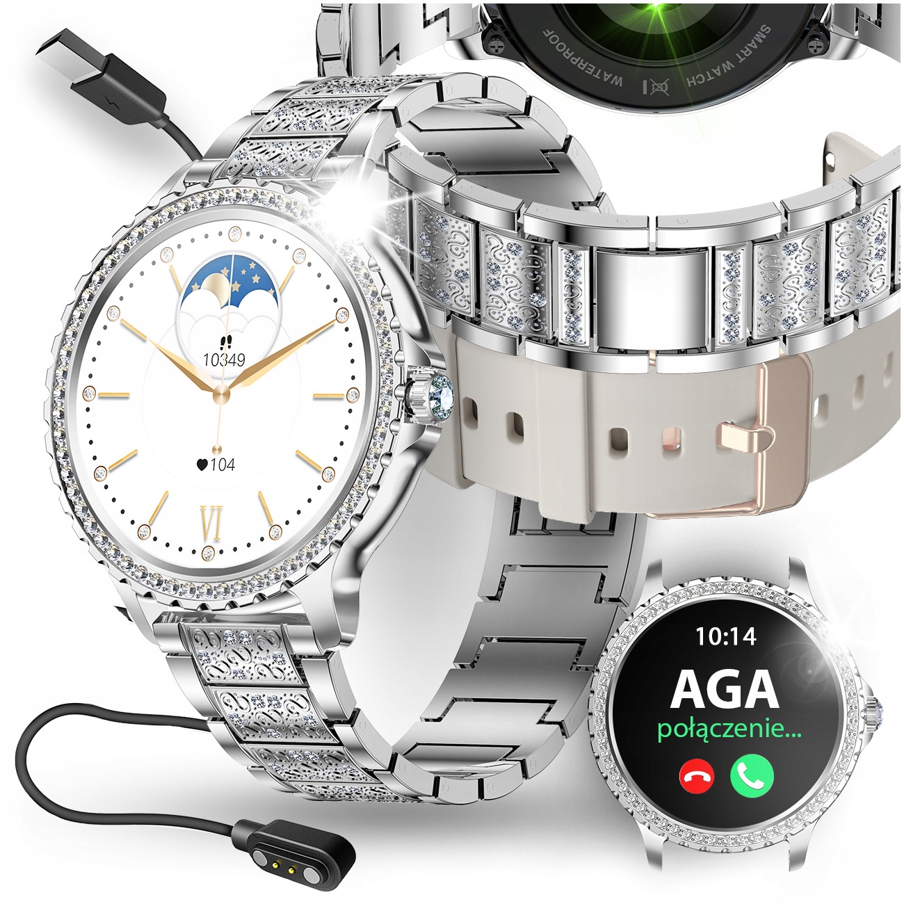 Chytré Hodinky Dámské Hodinky Tlakoměr Puls Polské Menu Televizního Připojení