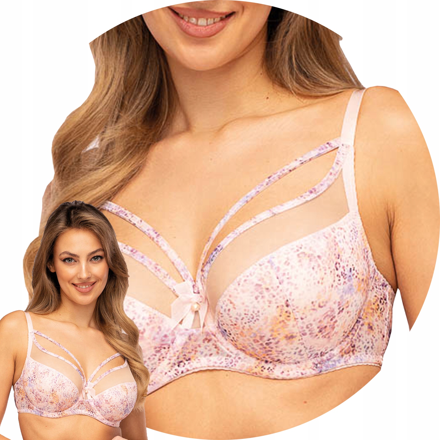 Unikat polovyztužená podprsenka Lori Semi Soft peach vzor 80B
