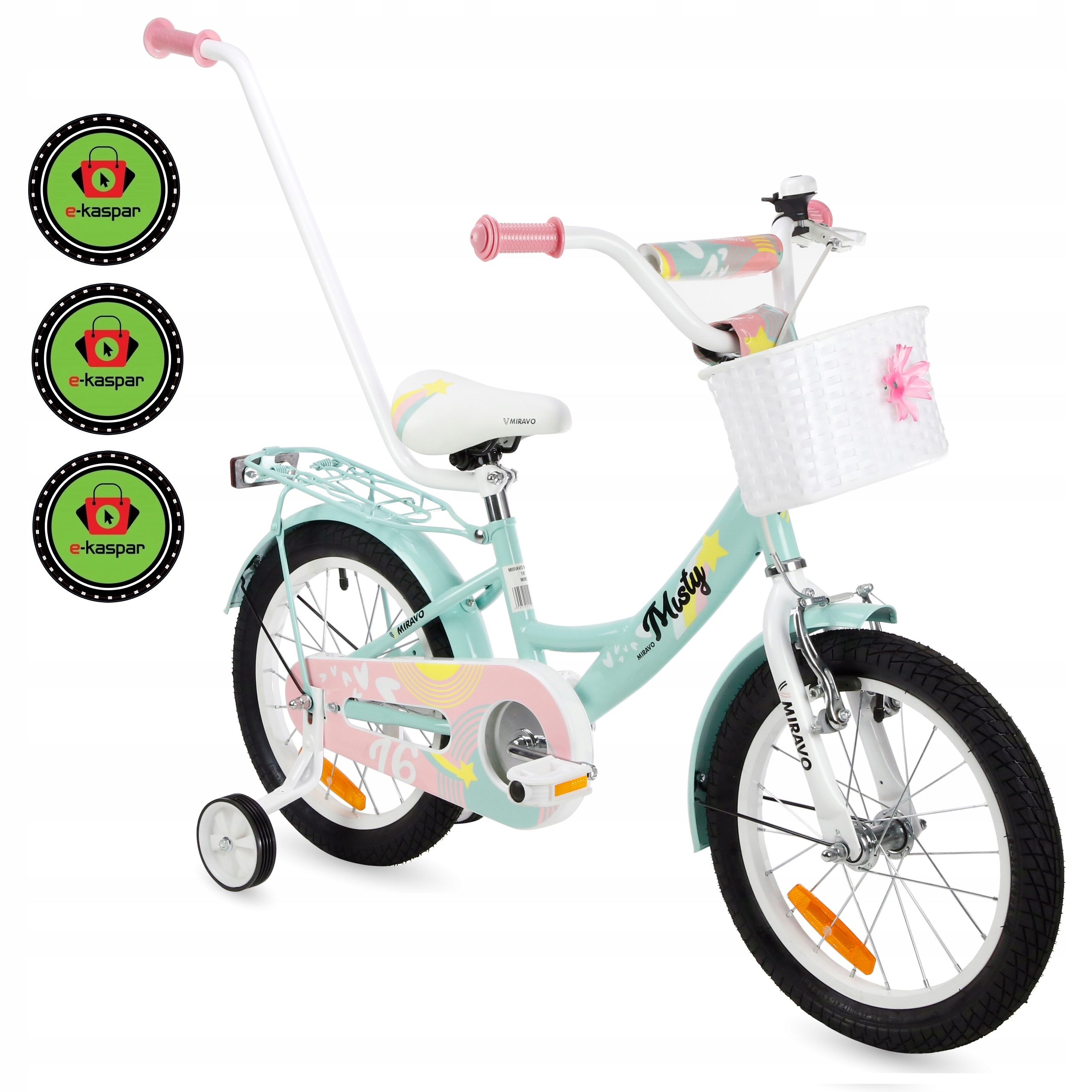 ДЕТСКИЙ ВЕЛОСИПЕД 16 ДЮЙМОВ ВЕЛОСИПЕД ДЛЯ ДЕВОЧКИ КОРЗИНА И НАПРАВЛЯЮЩАЯ БЕСПЛАТНО