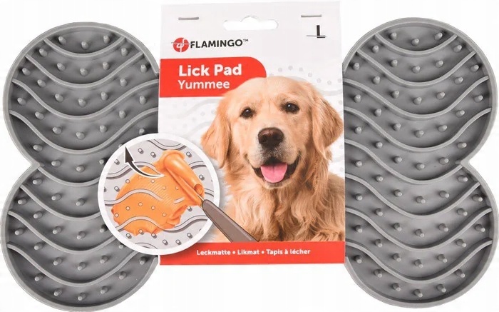

Flamingo Lick Pad Mata Antystresowa L 29cm Szara