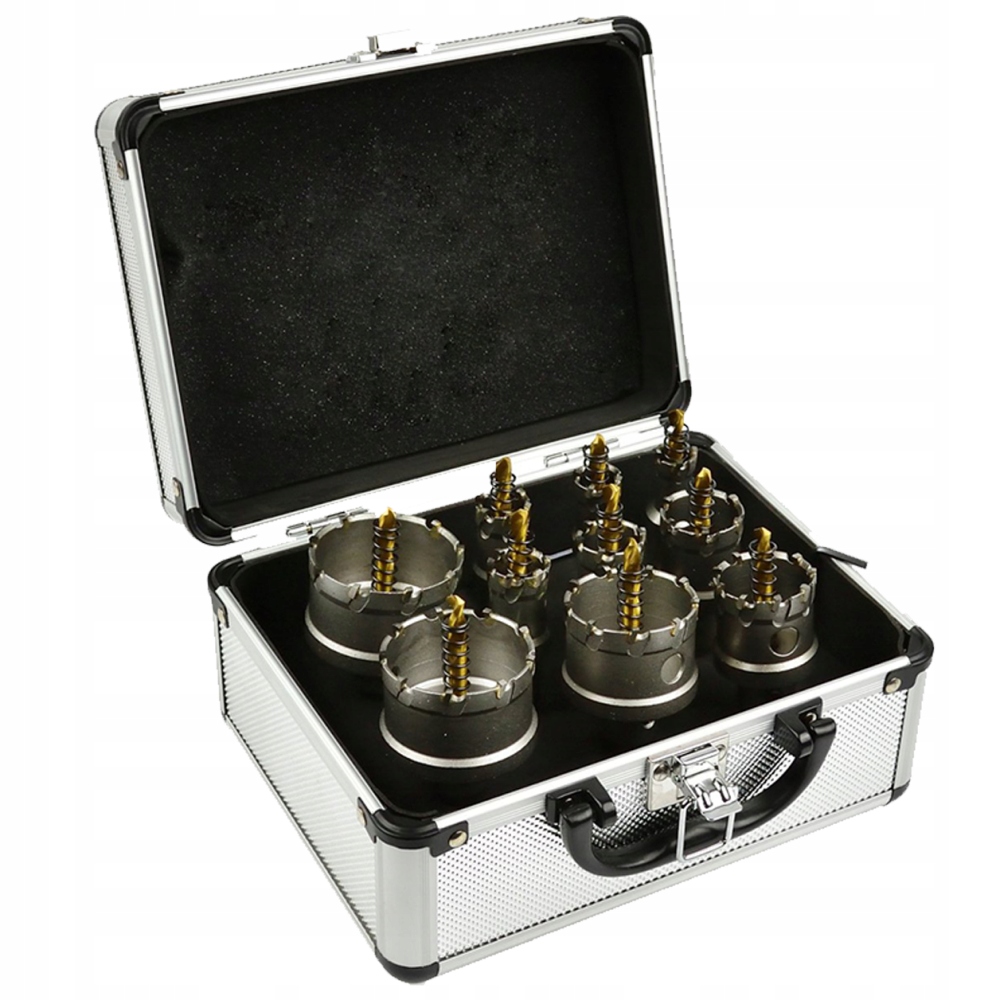 Otwornice Widiowe Wiertła Koronki Do Metalu 16-53mm w walizce