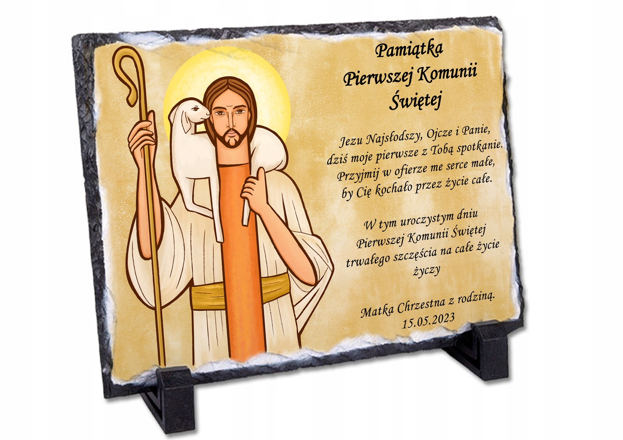 

Foto Granit Pamiątka Pierwsza Komunia Święta Data