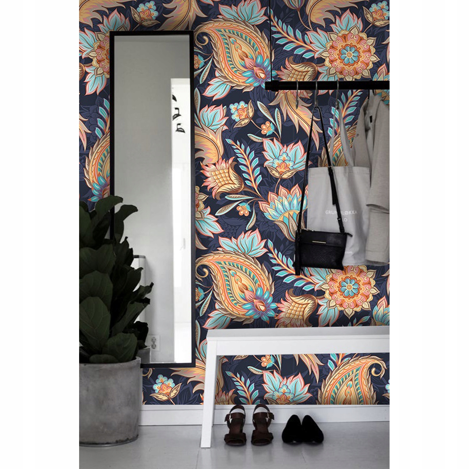 

Fototapeta Paisley niebiesko-pomarańczowy 250x250