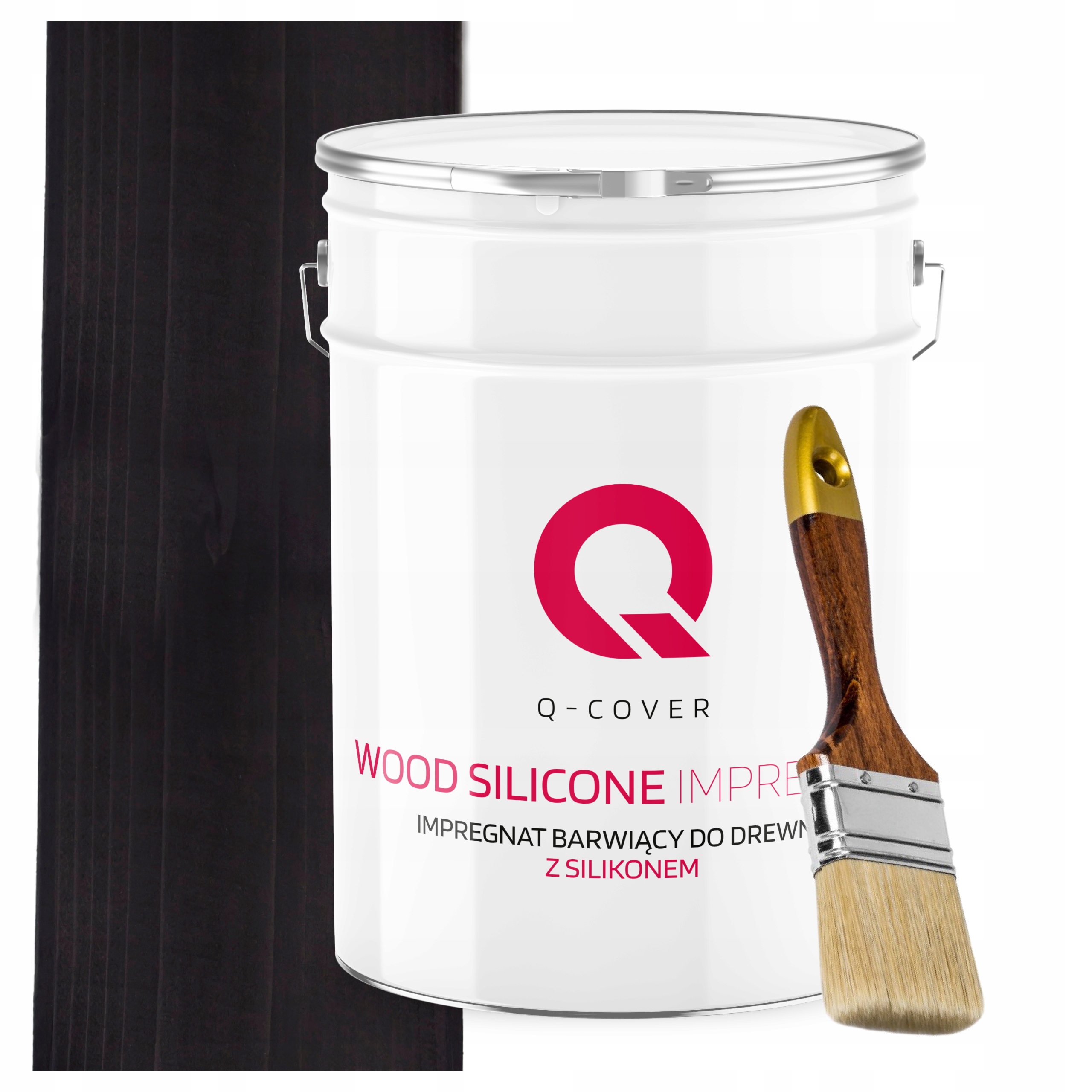 Impregnace Na Dřevo Barva Se Silikonem, Uv Ochrana, Trvanlivá, Černá 10 L Dárek