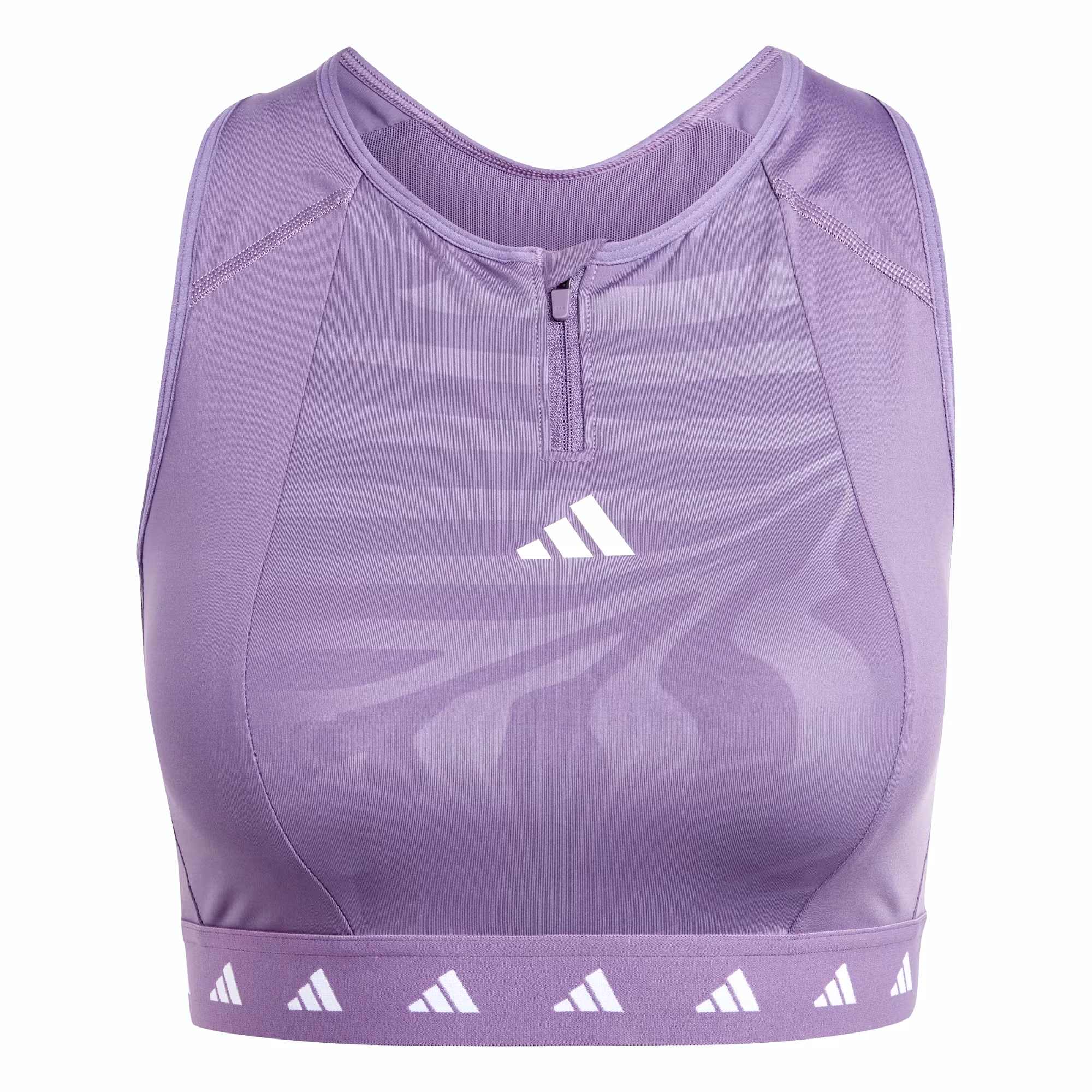 Stanik sportowy Adidas Powerimpact Training Techfit High-Neck Zip IT9174