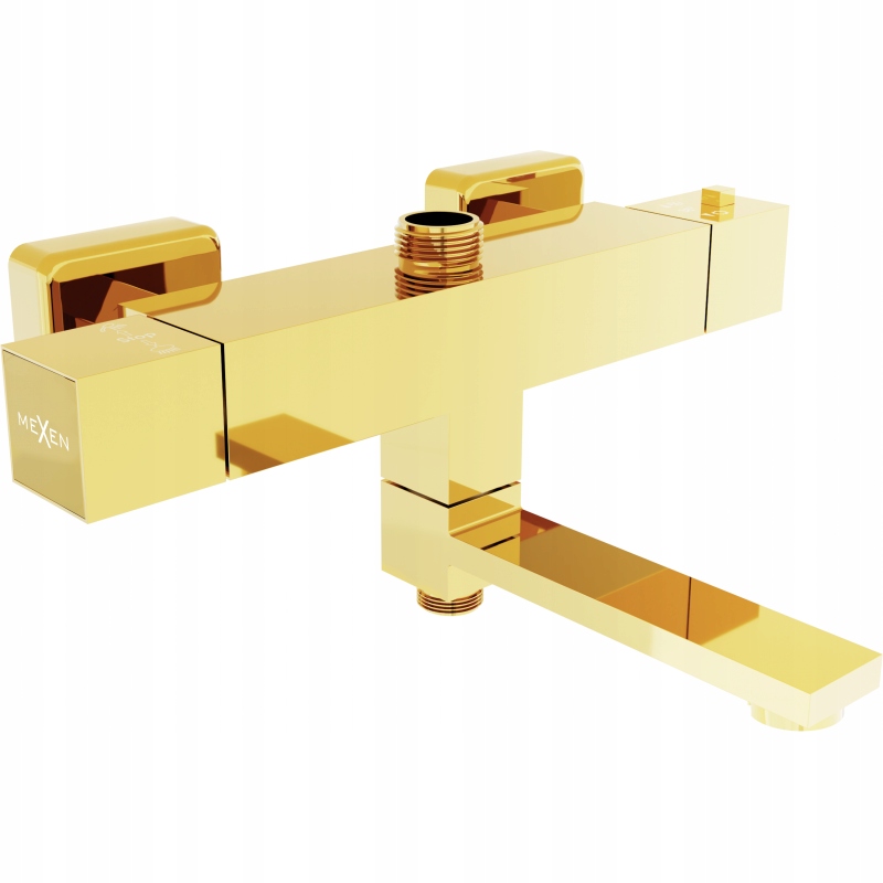 Mexen Cube termostat vanovo-sprchová baterie Zlatá