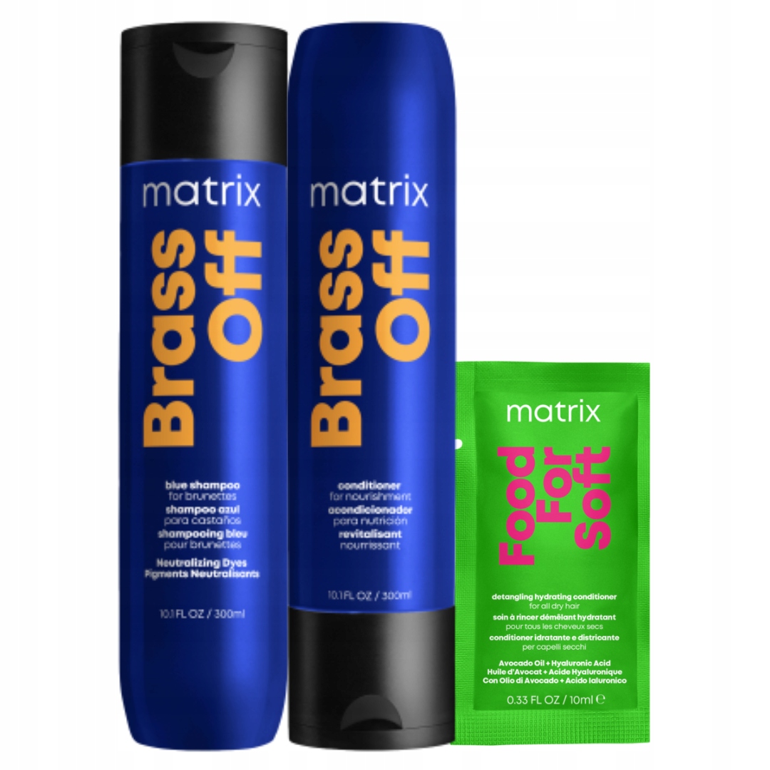 Matrix Zestaw Brass Off: szampon do włosów, odżywka, 300ml