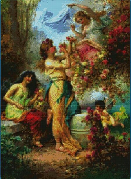 Křížková výšivka počítaná sada (kanva, mulina)