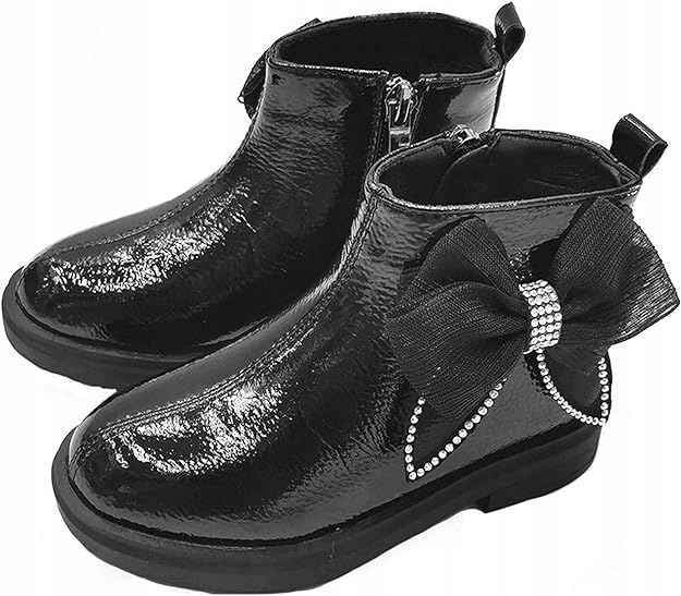 FASHION BOTKI DZIEWCZĘCE CZARNE ZAMEK 31 ŻGA