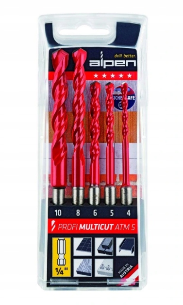 

Zestaw Wierteł Uniwersalnych Profi Multicut Alpen