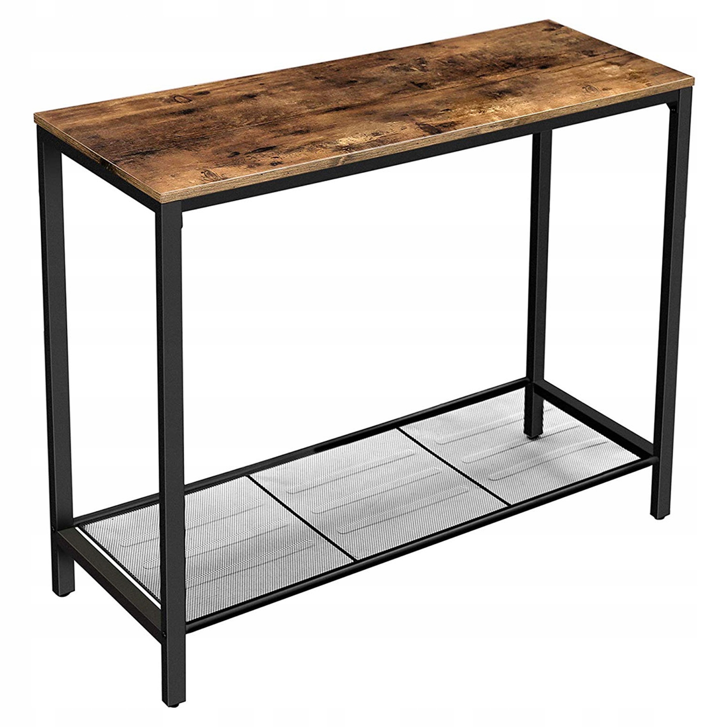 Konzola Songmics 100x80x35 cm – odtiene hnedej, štýlová, do obývačky