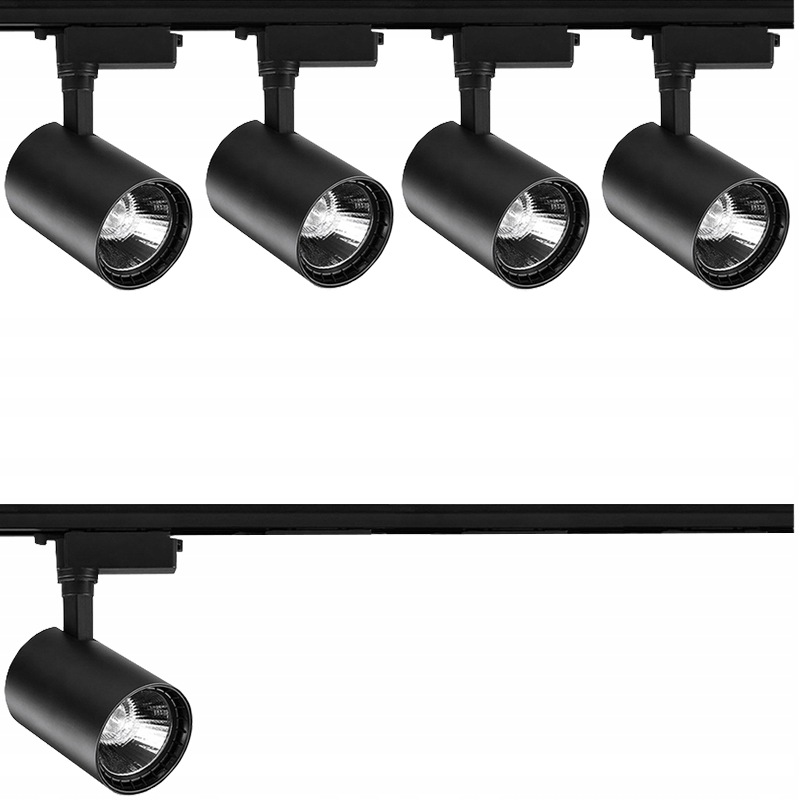 5 X Kolejnicový Reflektor Led Svítidlo S Nastavitelnou Stropní Lištou Kabel