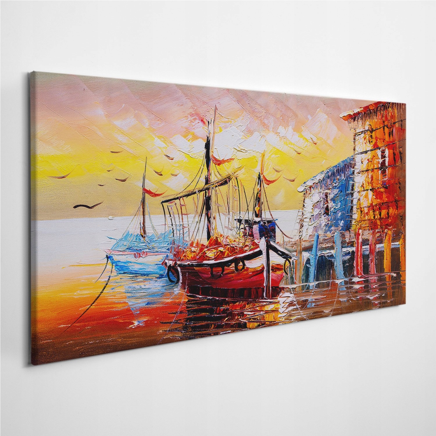 

Fotoobraz z zdjęciem Łódź Woda Ptak Most 100x50 cm