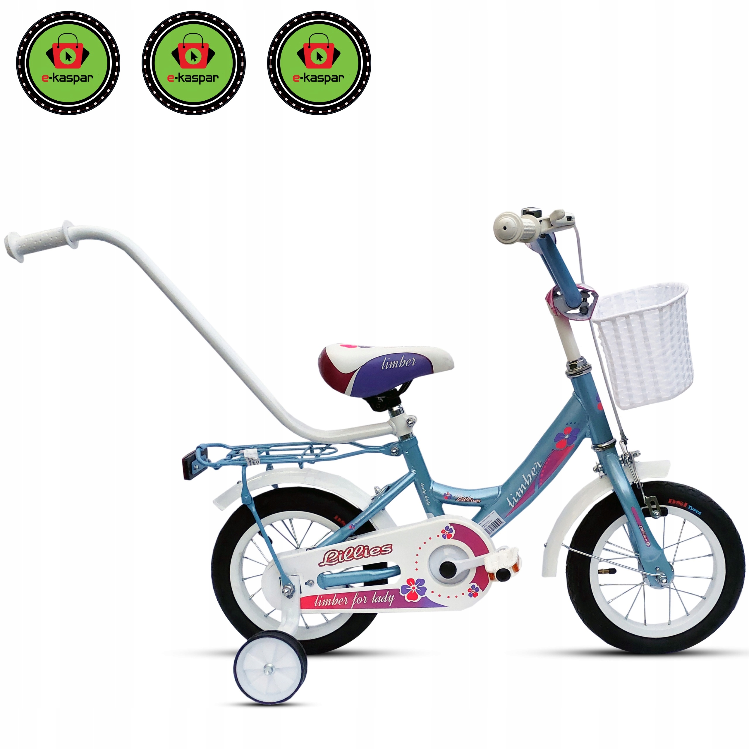 BMX Rower Dziecięcy Rowerek 12 cali + Prowadnik