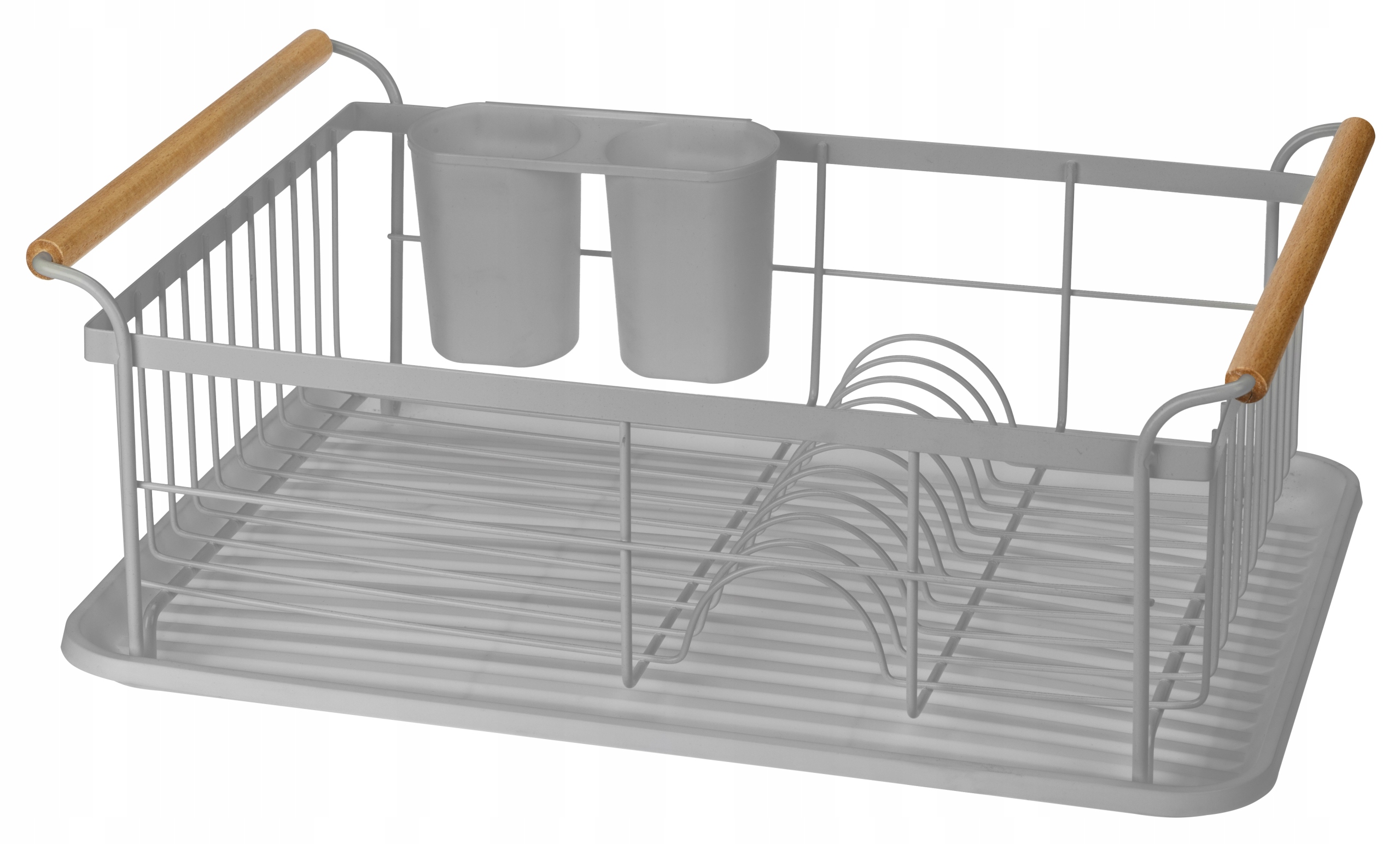 Levně Sušička na nádobí s odkapávačem Jenny šedá 44 x 32 x 16,5 cm