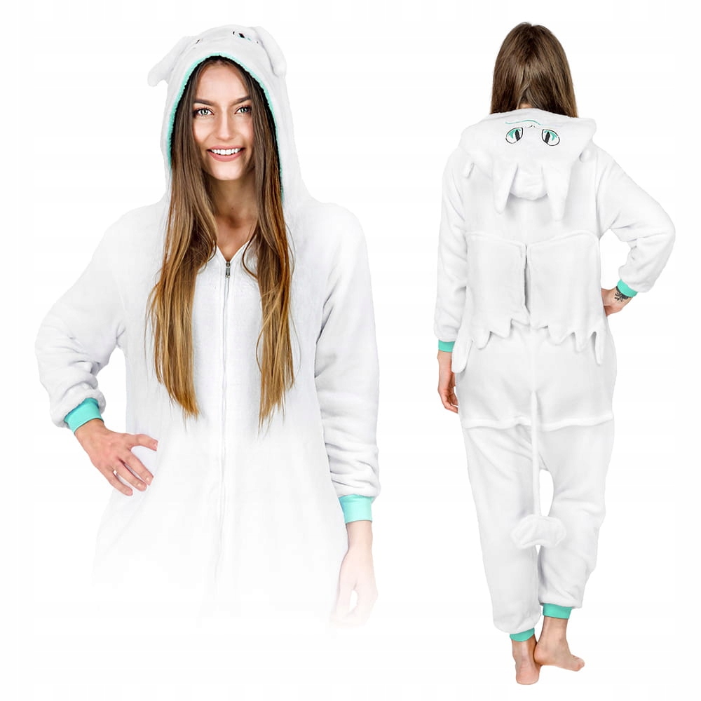KIGURUMI ONESIE PIŻAMA JEDNOCZĘŚCIOWA BIAŁA FURIA SKRZYDŁA PIŻAMKA DRES M