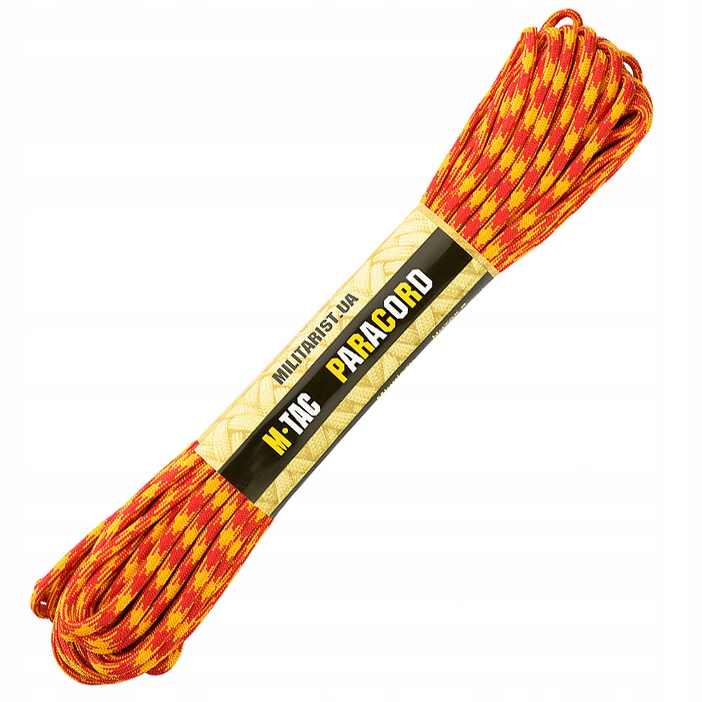 Linka paracord wytrzymała długa 550 type III 15m M-Tac Usmc pomarańczowa