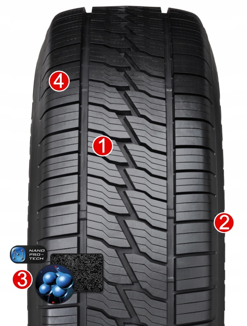 4x Firestone Vanhawk Multiseason 195/75R16C 107R Rok produkcji 2023