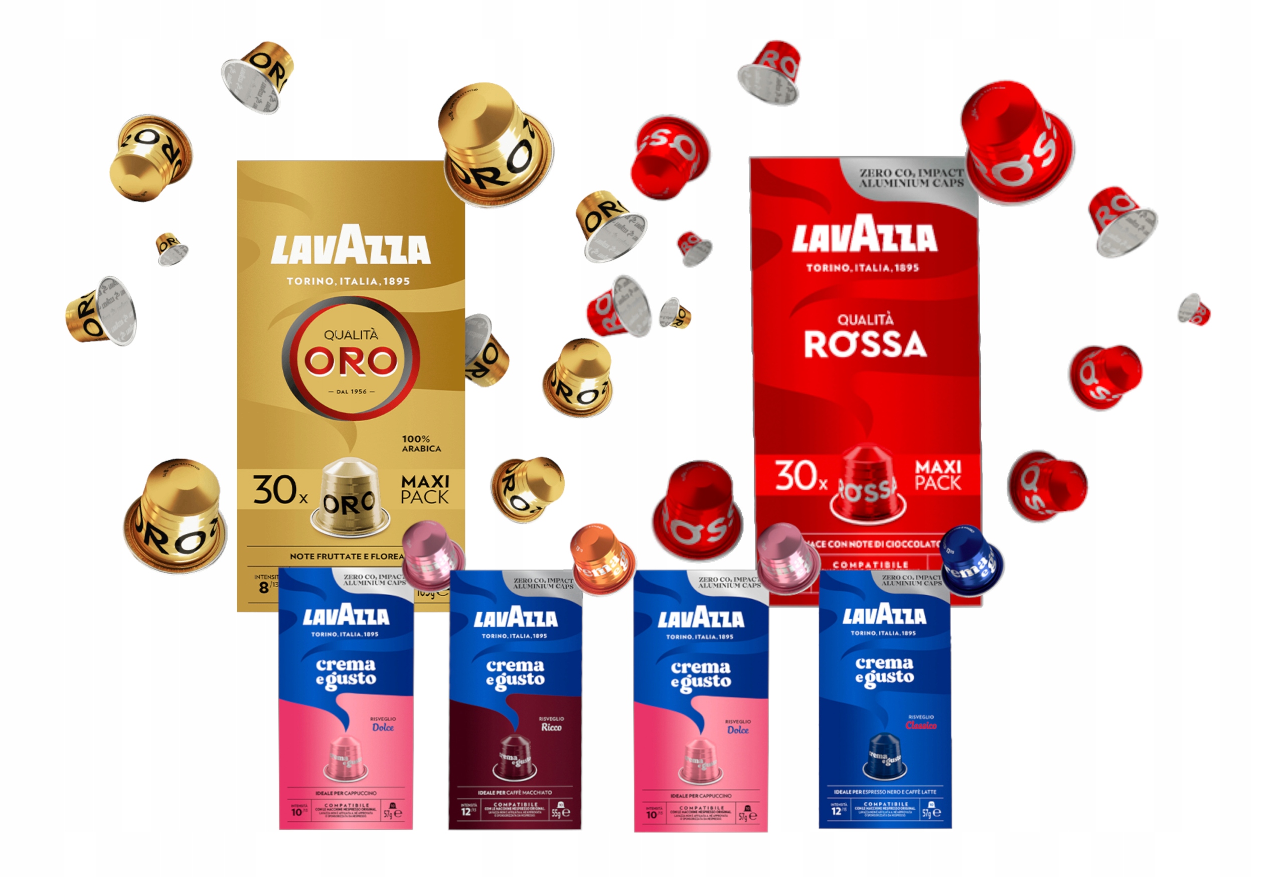 Kapsułki z kawą do ekspresów Nespresso marki Lavazza Espresso Mix Top x100