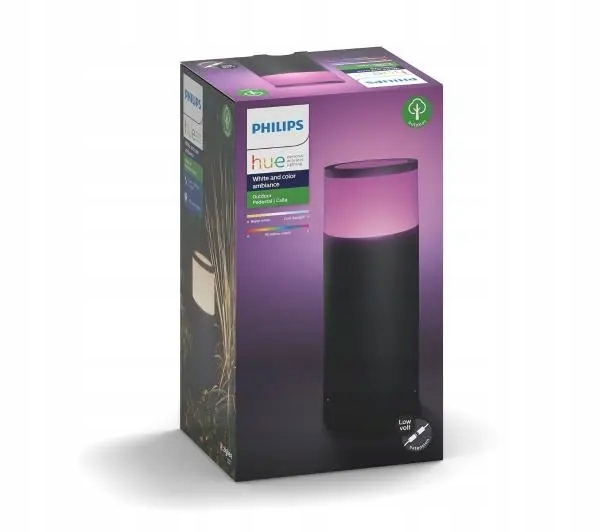 Zewnętrzna latarnia Philips Calla Hue Pedestal Black 17420/30/P7 8W