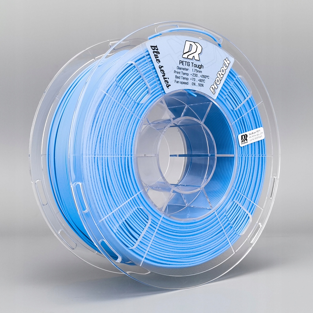 ProRock filament Petg Tough Sky Blue niebieski Pantone 2171 1.75mm 1000g