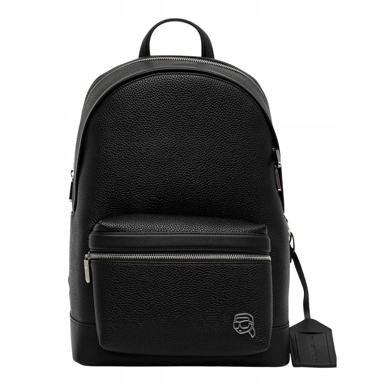 Karl Lagerfeld Černý pánský batoh z ekologické kůže Ikon