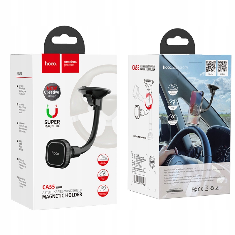 UCHWYT SAMOCHODOWWY MAGNETYCZNY HOCO DO SAMOCHODU NA TELEFON SZYBĘ Rodzaj magnetyczny