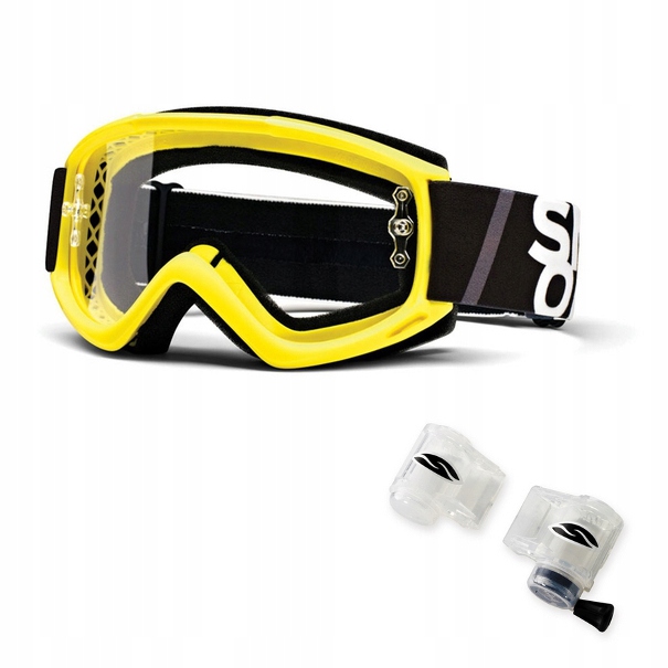Gogle SMITH FUEL V.1 + ROLL-OFF - Żółte