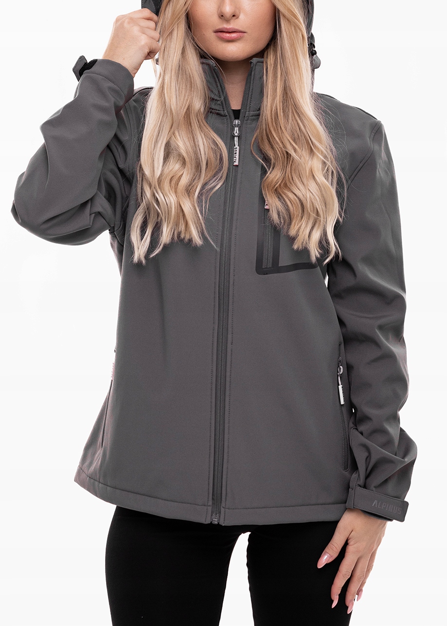 Alpinus Kurtka damska z kapturem przejściowa sportowa lekka turystyczna r.L